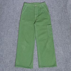 Atelier Delphine Bishti Wide Leg Army Green Utility Pants Women's Small USA